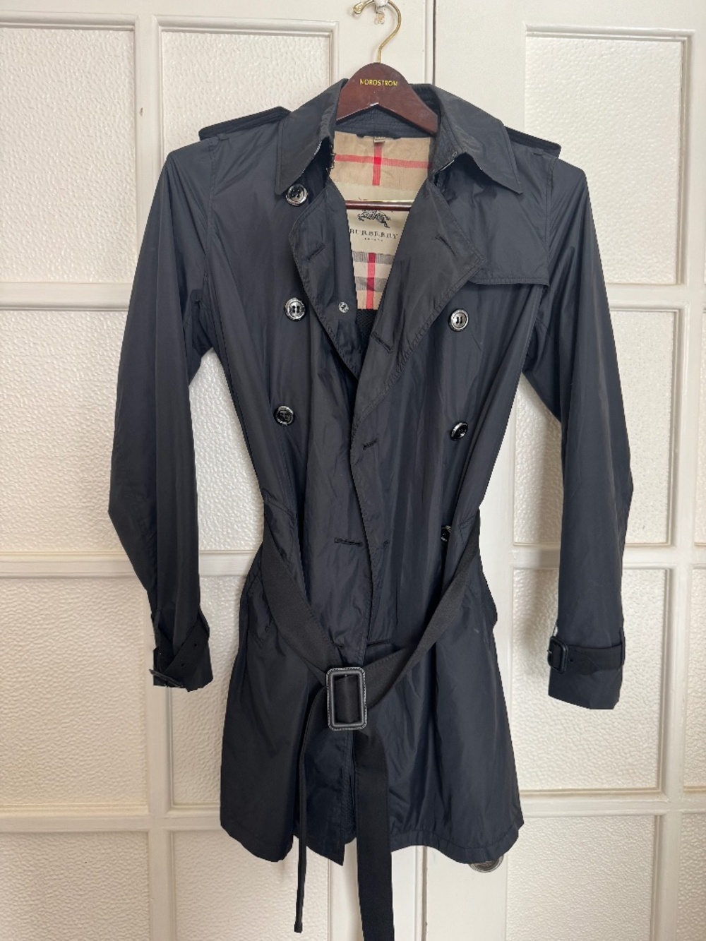 BURBERRY London Black Short Coat Jacket Size US 6 UK 10 EU 40 - See Description - Picture 12 of 12